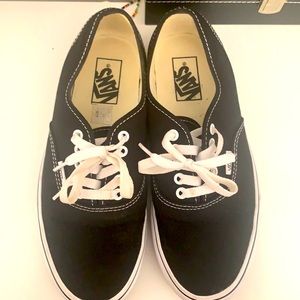 Black and white vans